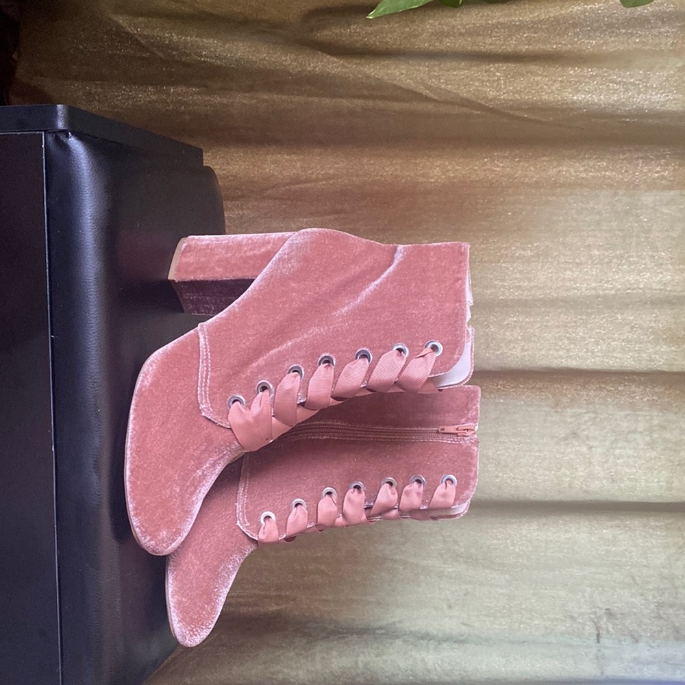Pink Velvet Kenneth Cole Boots